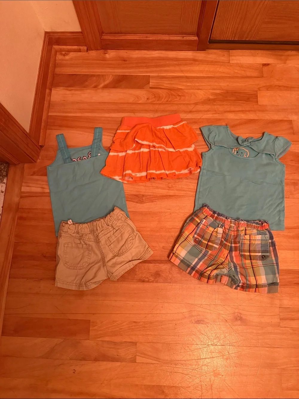 Gymboree Girls Teal and Orange Summer Matching Sets